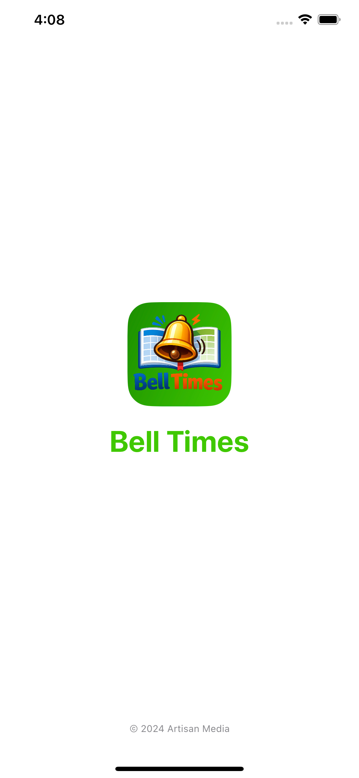Bell Times splash screen