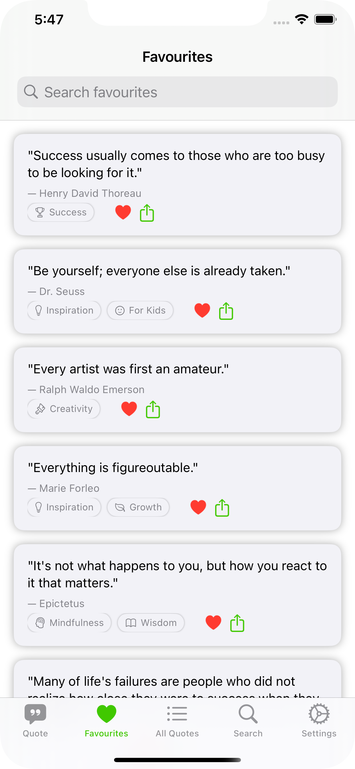 Quotable favourites
