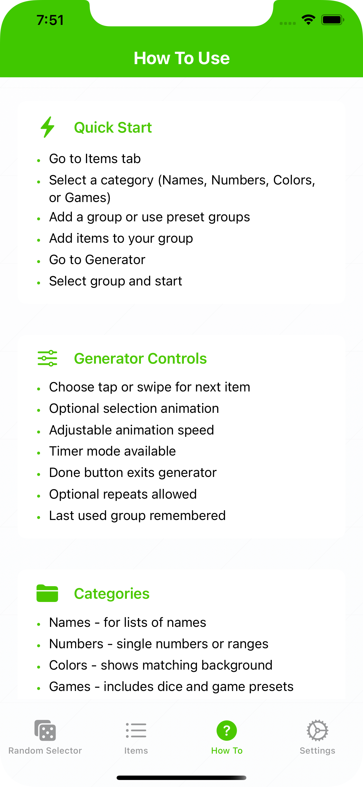 Random Selector how to use